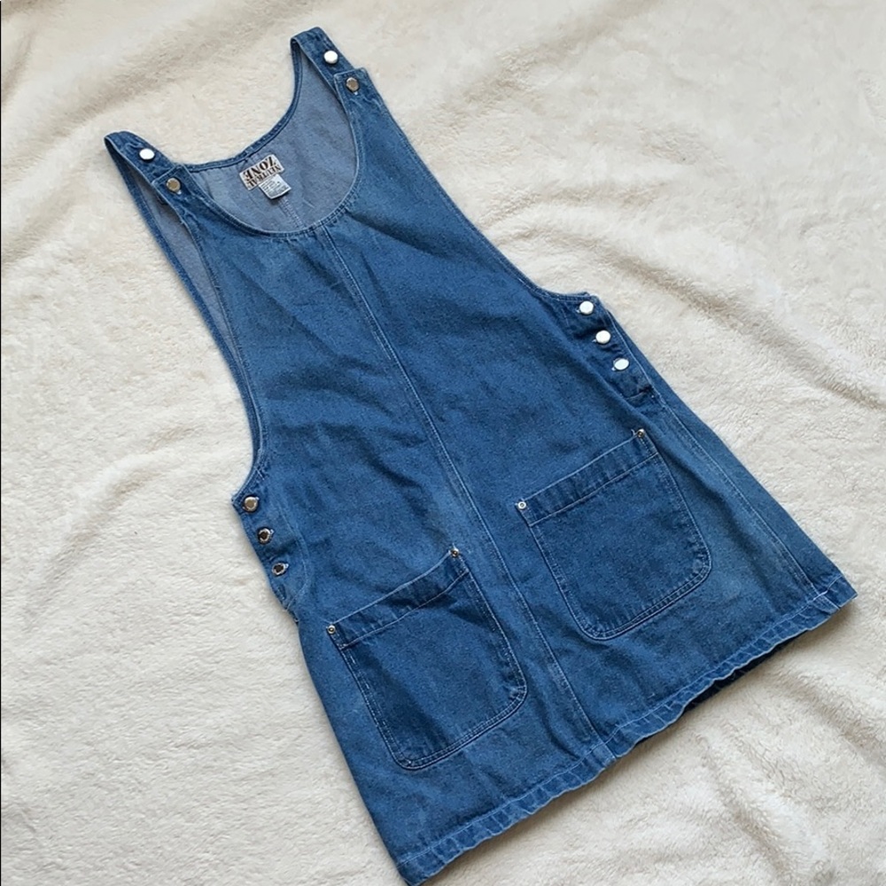 Vintage Neutral Zone Overall Jean Dress Medium